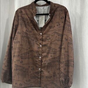 Brown Patterned Men's Shirt